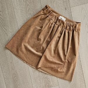 Wilfred Free Faux Suede Western Country Festival Wrap Mini Skirt, XXS *Staining